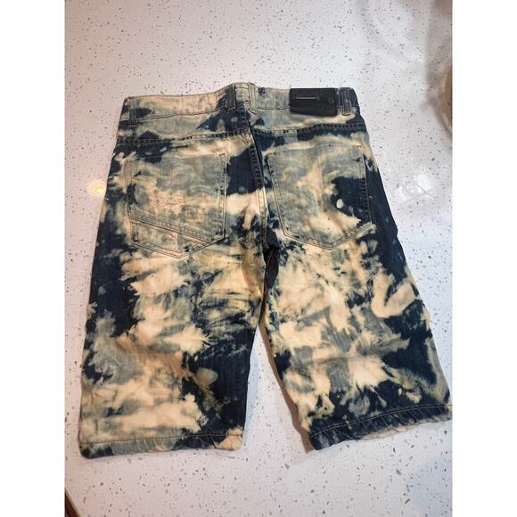 COPPER RIVET BLEACH WASH DENIM SHORTS 100% COTTON MENS 30" WAIST - Picture 6 of 7